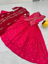 PC 554 Pure Shimmer Embroidery Work Lehenga With Shrug Koti Wholesale Online